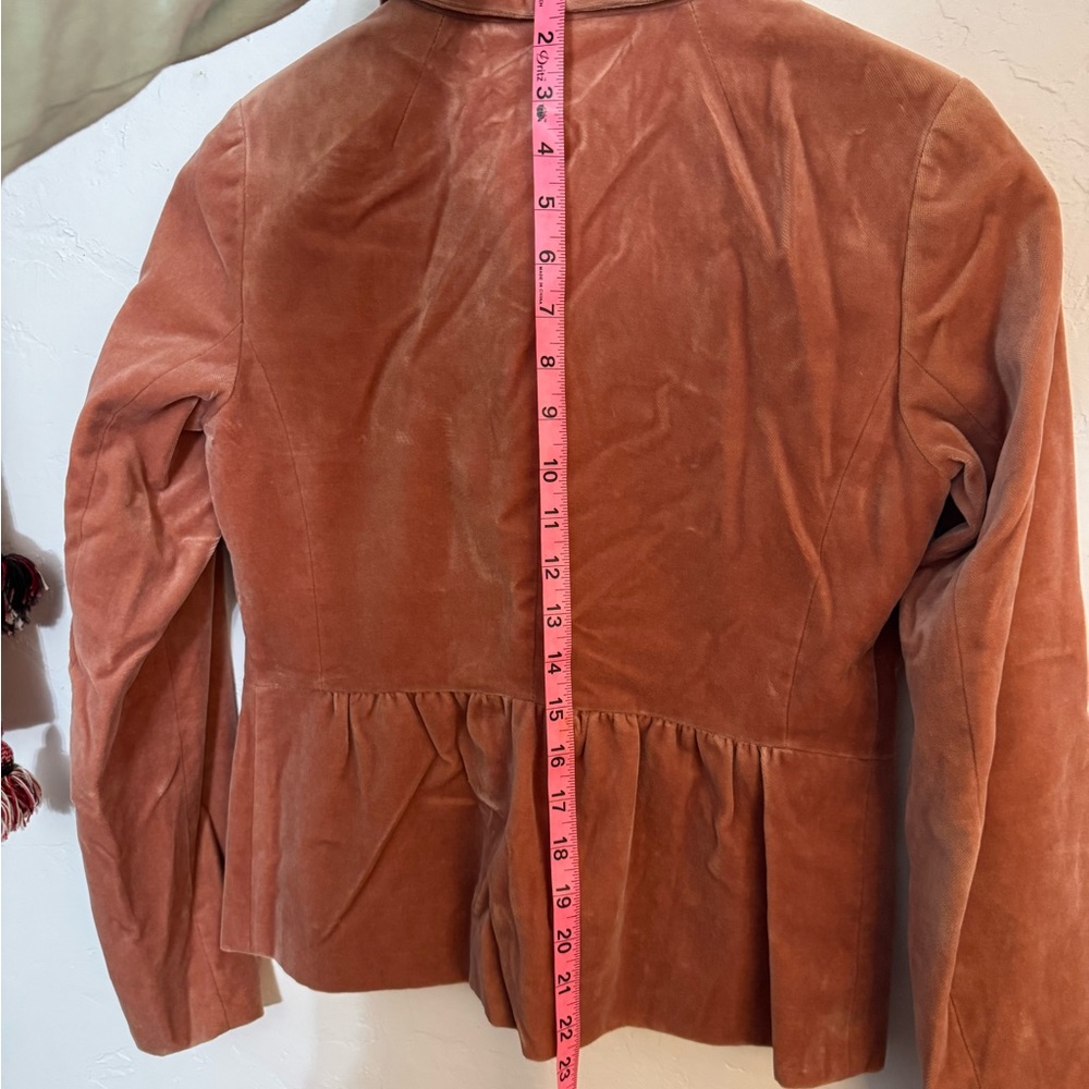 J.CREW PINK VELVET BLAZER TAILORED COAT FULLY LINED SZ 2 GOOD CONDITION - Picture 8 of 10